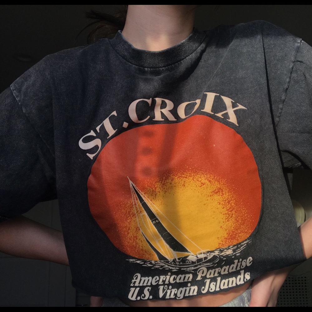 Brandy Melville hand cropped T-shirt